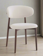 Chaise de salle à manger nordique en acier noyer BLOOM crème