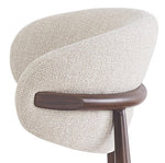 Chaise de salle à manger nordique en acier noyer BLOOM crème